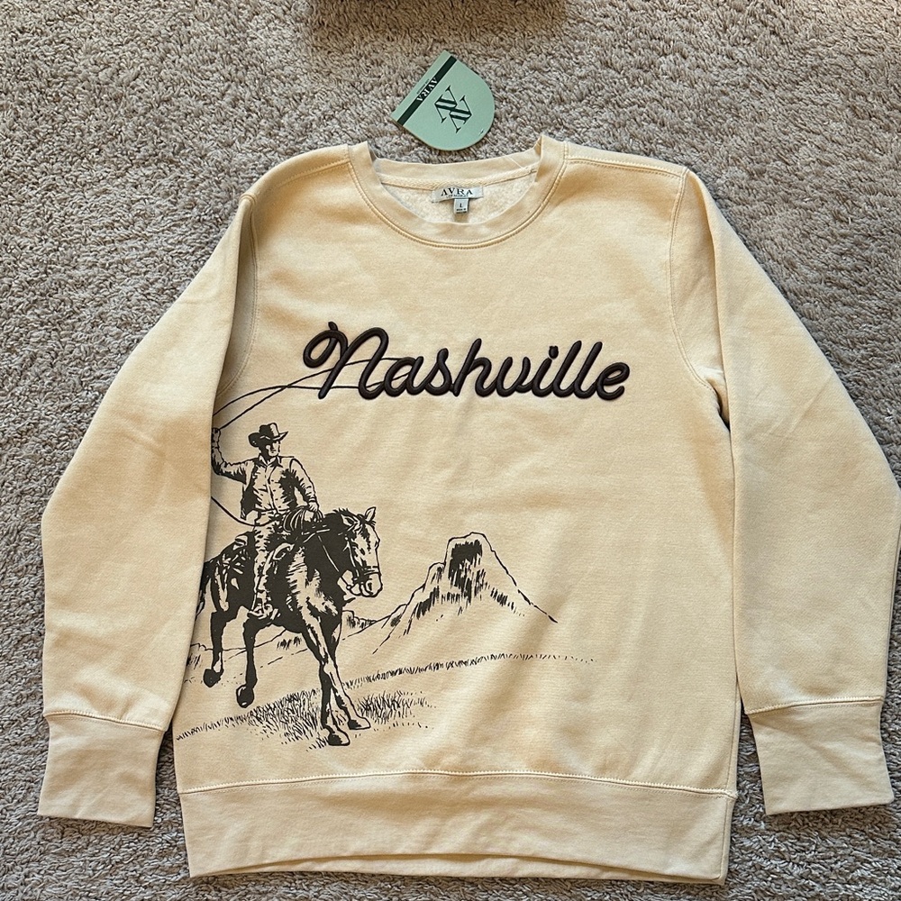 Ash Nashville Graphic Cream Sweater
